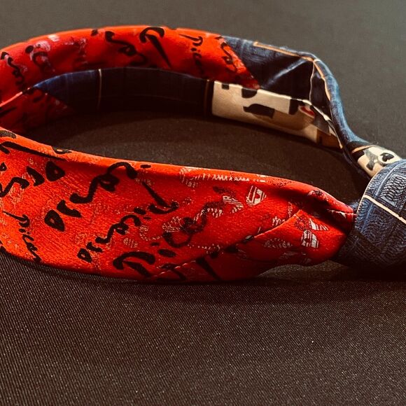 ~ ~100% Silk Handmade Picasso "Pierrot et Arlequin" Mark A. Gough Neck Tie Rare - Picture 8 of 16